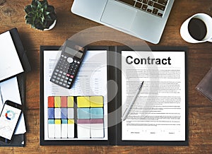 Contract Agreement Commitment Obligation Negotiation Concept photo