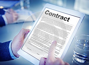 Contract Agreement Commitment Obligation Negotiation Concept photo