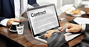 Contract Agreement Commitment Obligation Negotiation Concept photo
