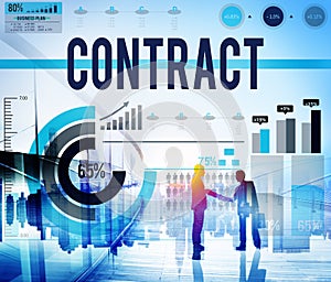 Contract Agreement Deal Bargain Partnership Concept