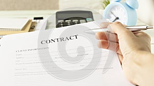 contract, business contract details