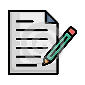 Contract, document Vector icon which can easily modify