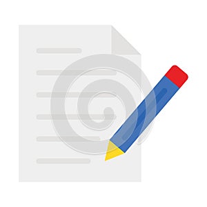 Contract, document Vector icon which can easily modify