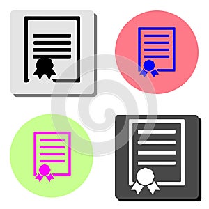 Contract. flat vector icon