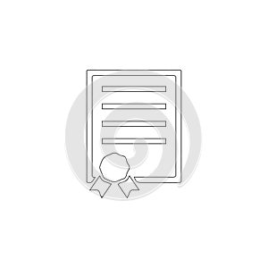 Contract. flat vector icon