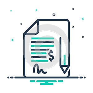 mix icon for Contract, bond and commitment