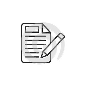 Contract icon vector set on white background
