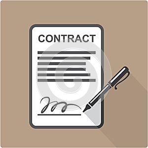 Contract Icon vector