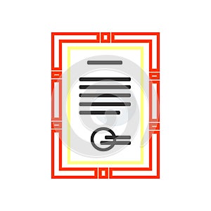 Contract icon vector sign and symbol isolated on white background, Contract logo concept