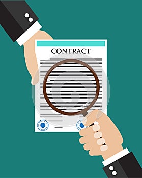 Contract inspection concept.