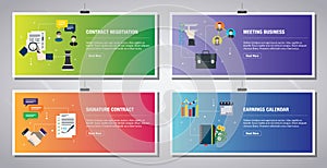 Contract negotitation, meeting business,  signature contract, earnings calendar