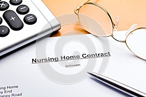 Contract nursing or retirement home