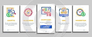 Contract Onboarding Elements Icons Set Vector