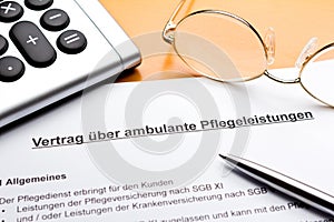 Contract outpatient care service german photo