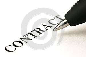 Contract and pen