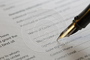 Contract series - Stock Image