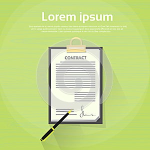 Contract Sign Up Paper Document Pen Signature