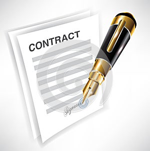 Contract and signing pen