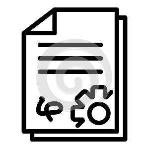 Contract with the support icon, outline style