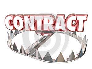 Contract Terms Conditions Bear Trap Danger Word