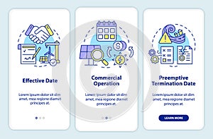 Contract timeline of PPA onboarding mobile app screen photo