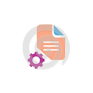 Contract vector icon logo design