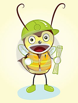 Contractor Bee Mascot