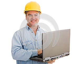 Contractor with Laptop