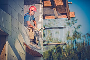 Contractor Taking Break