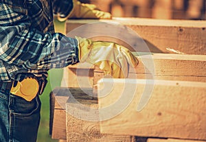 Contractor and Wood Beams