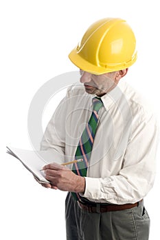 Contractor writing estimate project