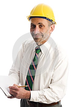 Contractor writing estimate project