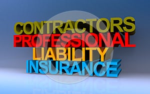 contractors professional liability insurance on blue photo