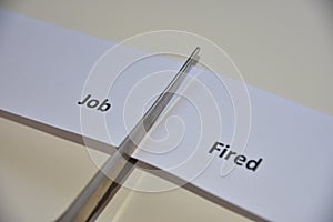 The contradiction between job and fired word