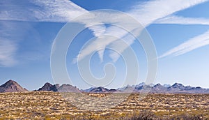 Contrails over the Mountains