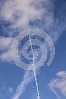 Contrails in the Winter Sky