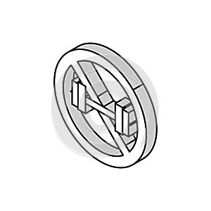 contraindicated load isometric icon vector illustration