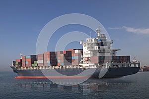 Contrainer cargo freight ship