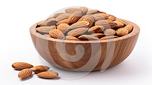 contrast almonds white background