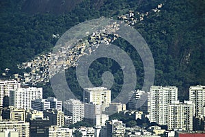 Contrast bewtween richness and poverty in Brazil: skyscrapers an photo