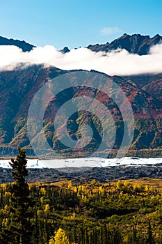 Ancient Lava Flow Rust Color Alaska Mountain Landscape