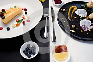 Contrast restaurant meals gourmet