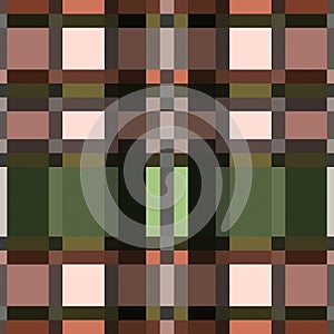 Contrast seamless tartan rectangular pattern