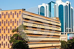 Contrasting architectural styles, Kampala, Uganda