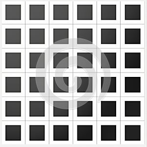 Contrasting Black And White Squares In Controlled Color Palette