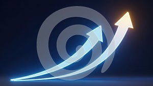 contrasting blue and orange arrows parallel growth trajectories