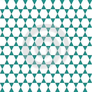 Contrasting geometric seamless pattern with triangular triangles, green emerald white background for scrapbooking