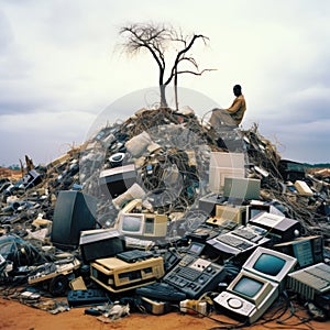 Contrasting Realities, Electronic Waste Dump in the African Wilderness
