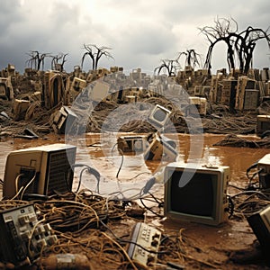 Contrasting Realities, Electronic Waste Dump in the African Wilderness