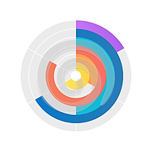 Contrastive analysis of consumer behavior infographic chart design element